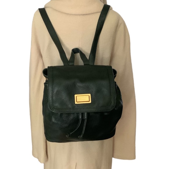 Marc by Marc Jacobs BLACK Pebbled Leather Backpack - Picture 3 of 11